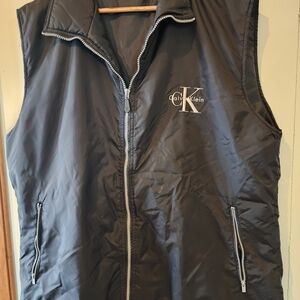 Calvin Klein Men's Black Quilted Zip-Front Vest